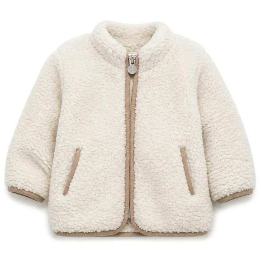 TARTINE ET CHOCOLAT Teddy Zip Baby Jacket - Naturel