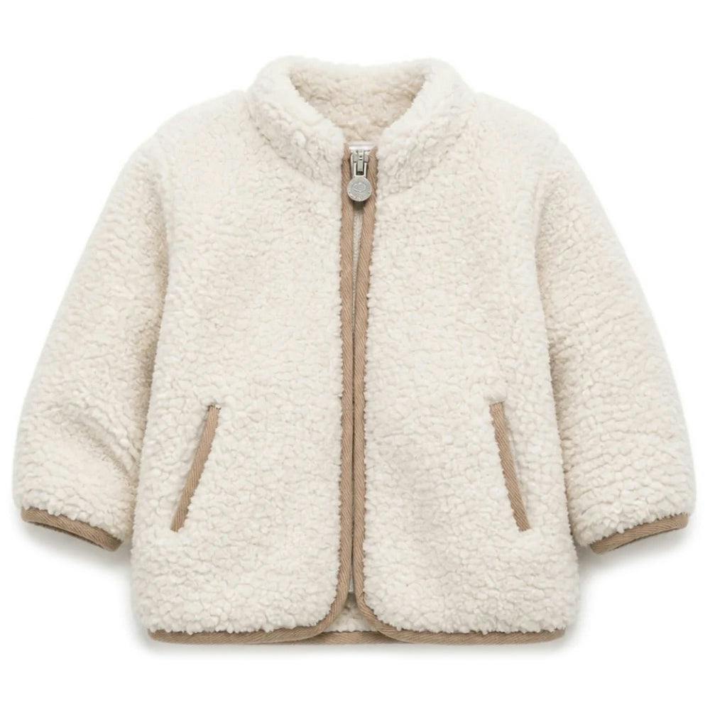 TARTINE ET CHOCOLAT Teddy Zip Baby Jacket - Naturel
