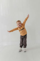 Boys Baggy Sweatpants in Tornado Gray