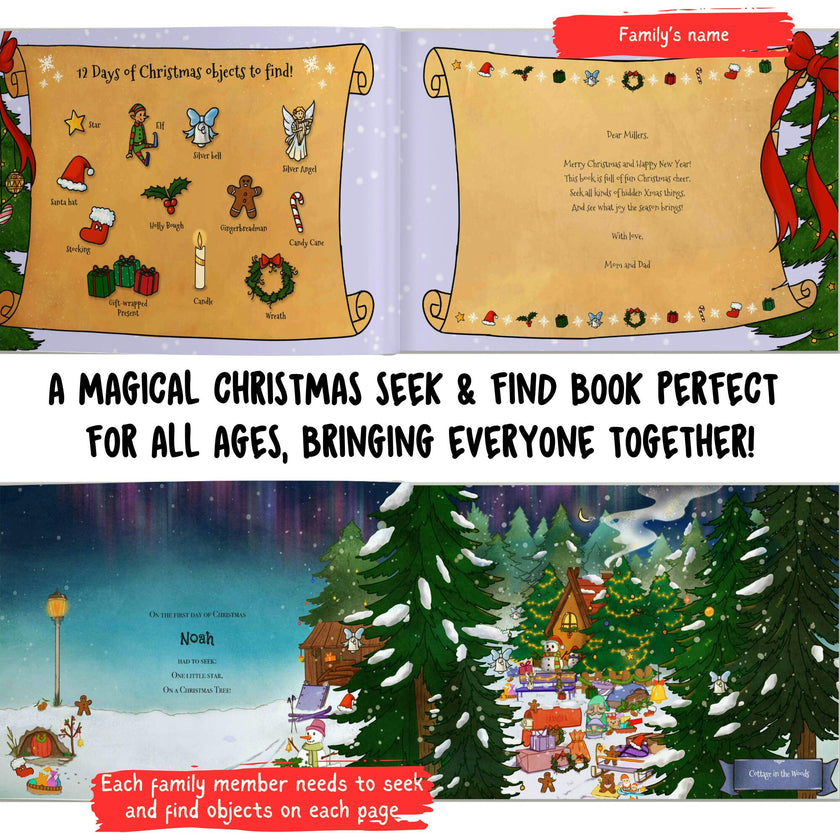 12 Days of Christmas (Personalized Christmas Seek & Find Book for the entire Family)