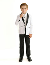 White Moustache Shawl Lapel Tuxedo Set