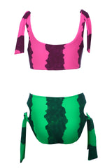 June Tie-Shoulder Sleeveless Two-Piece Bikini