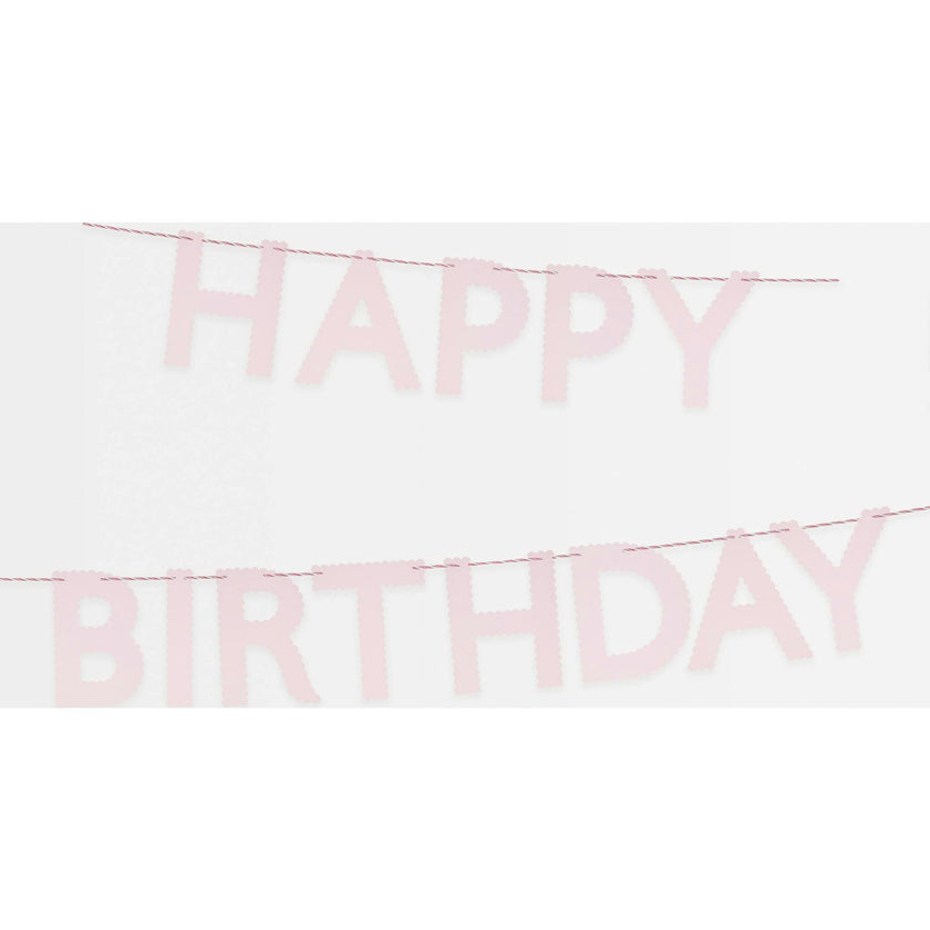 Pink Happy Birthday Garland
