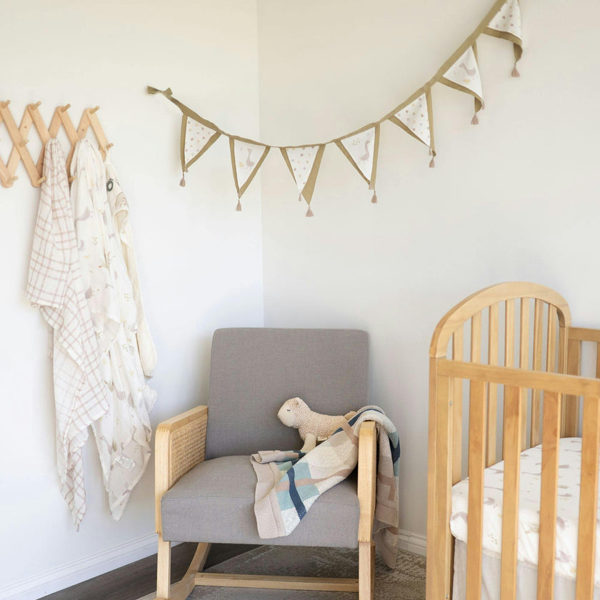 Charlie Cotton Muslin Swaddle Blanket Set (Goose, Set of 2)