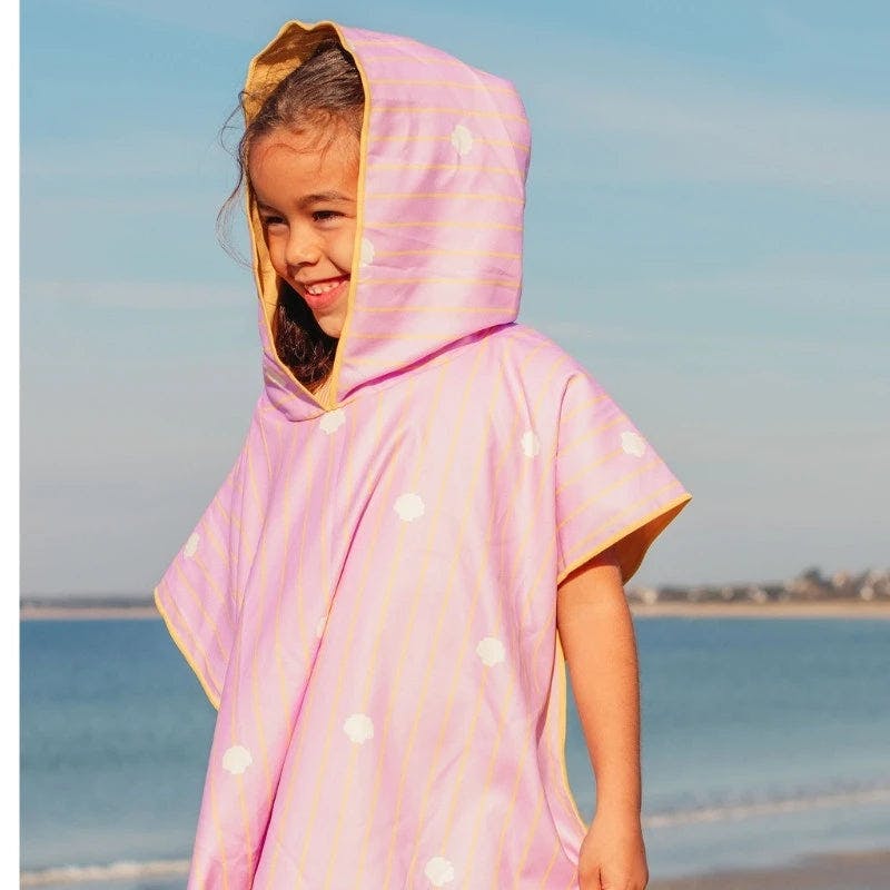 Quut Beach Poncho Banana Pink + Mini Ballo Lavender