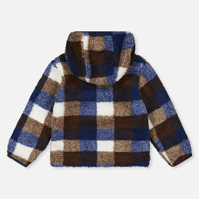 Reversible Mid-Season Jacket Dark Blue And Brown