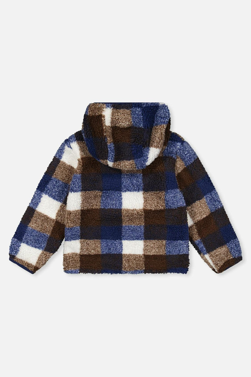 Reversible Mid-Season Jacket Dark Blue And Brown