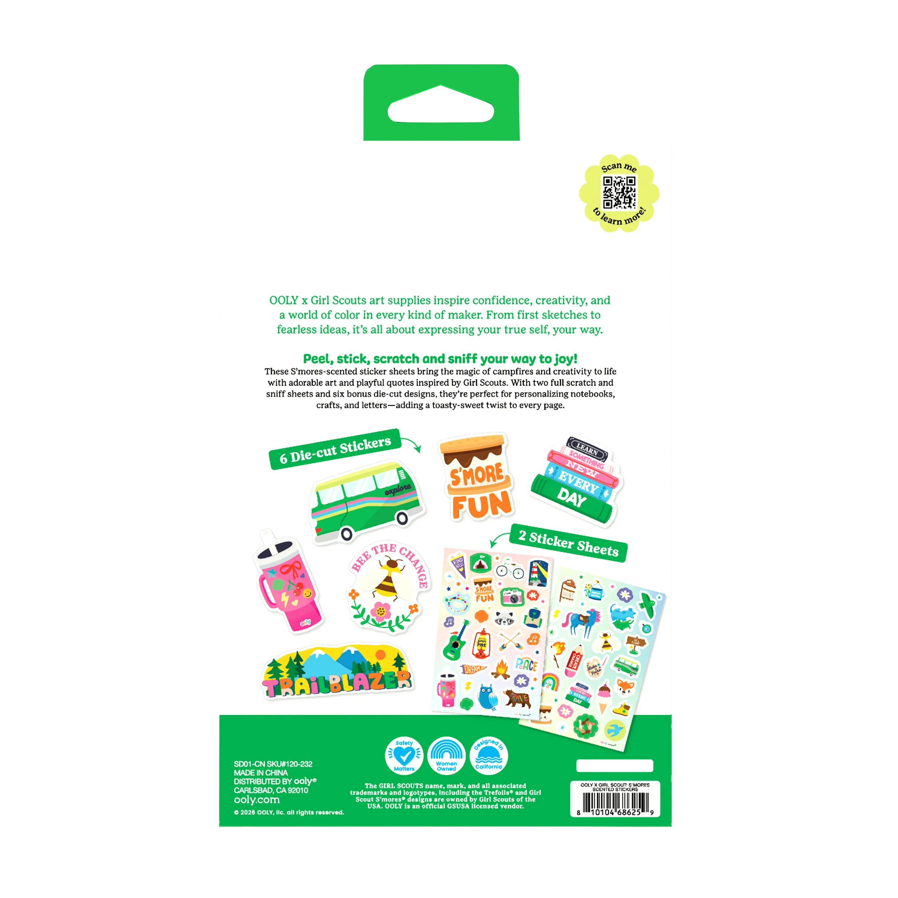 OOLY x Girl Scouts S’mores™ Scented Stickers