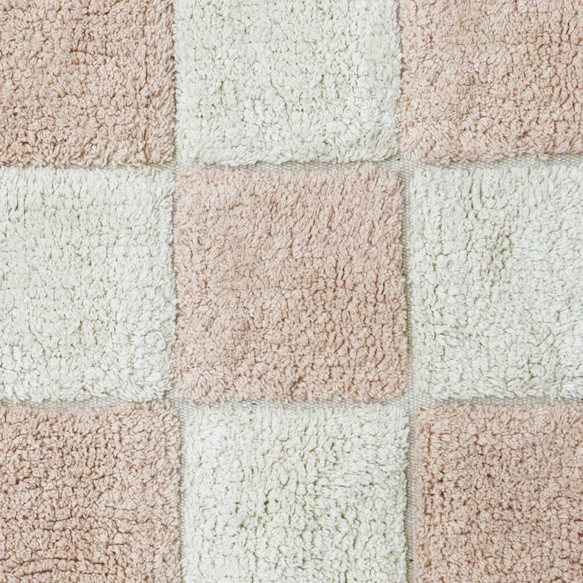 Kitchen Tiles Checkerboard Pattern Washable Rug