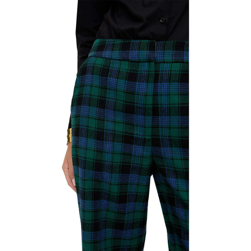 Zena Flared Prince Of Wales Check Print Trouser