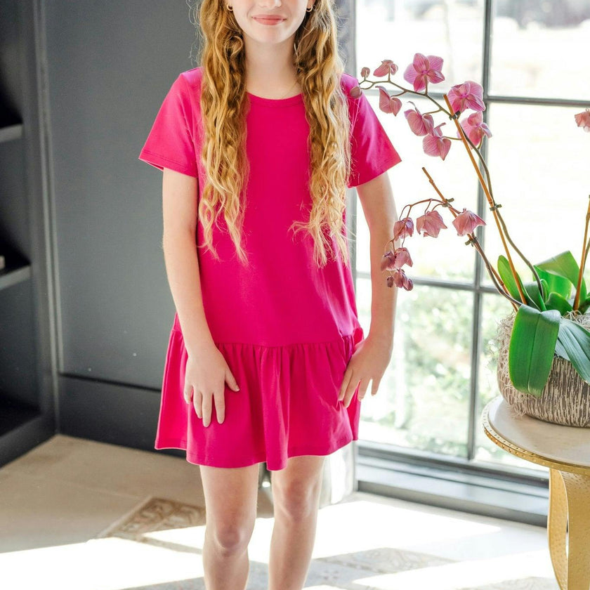 Lottie Girls' Dress - Magenta