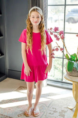 Lottie Girls' Dress - Magenta