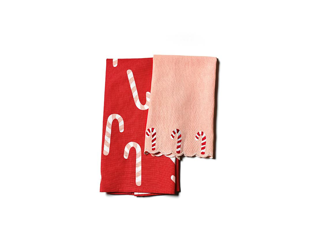 Candy Cane Hand Towels Set of 2