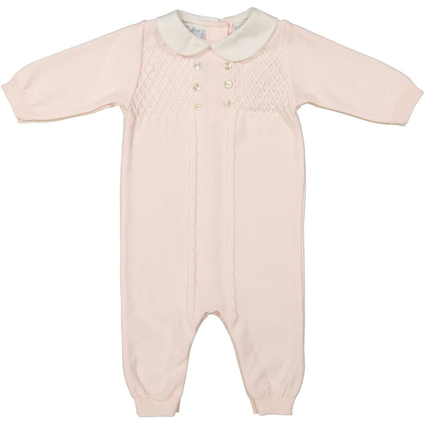Diamond Lattice Knit Longall Pink