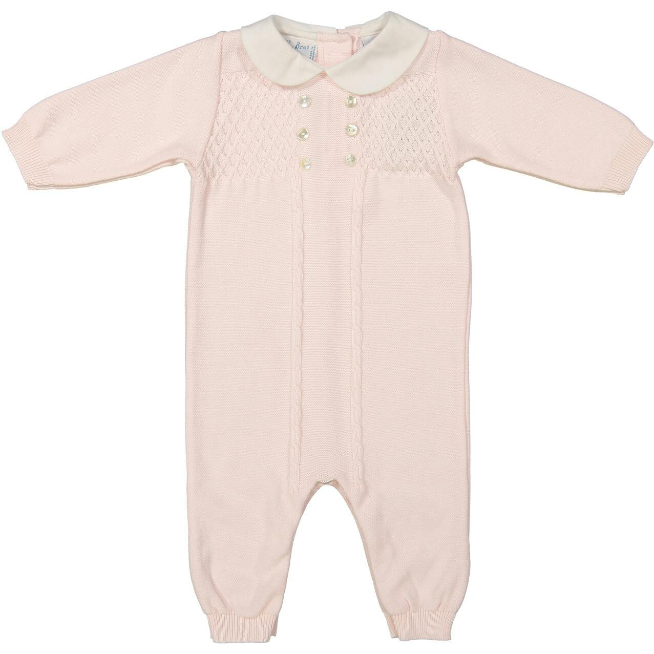 Diamond Lattice Knit Longall Pink