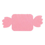 Packed Party Candy Pink Felt Gift Card Holder - Wrapped Candy-Shaped Holiday Gift Card Sleeve with Gold Glitter and Green Stripes for Christmas Gifting