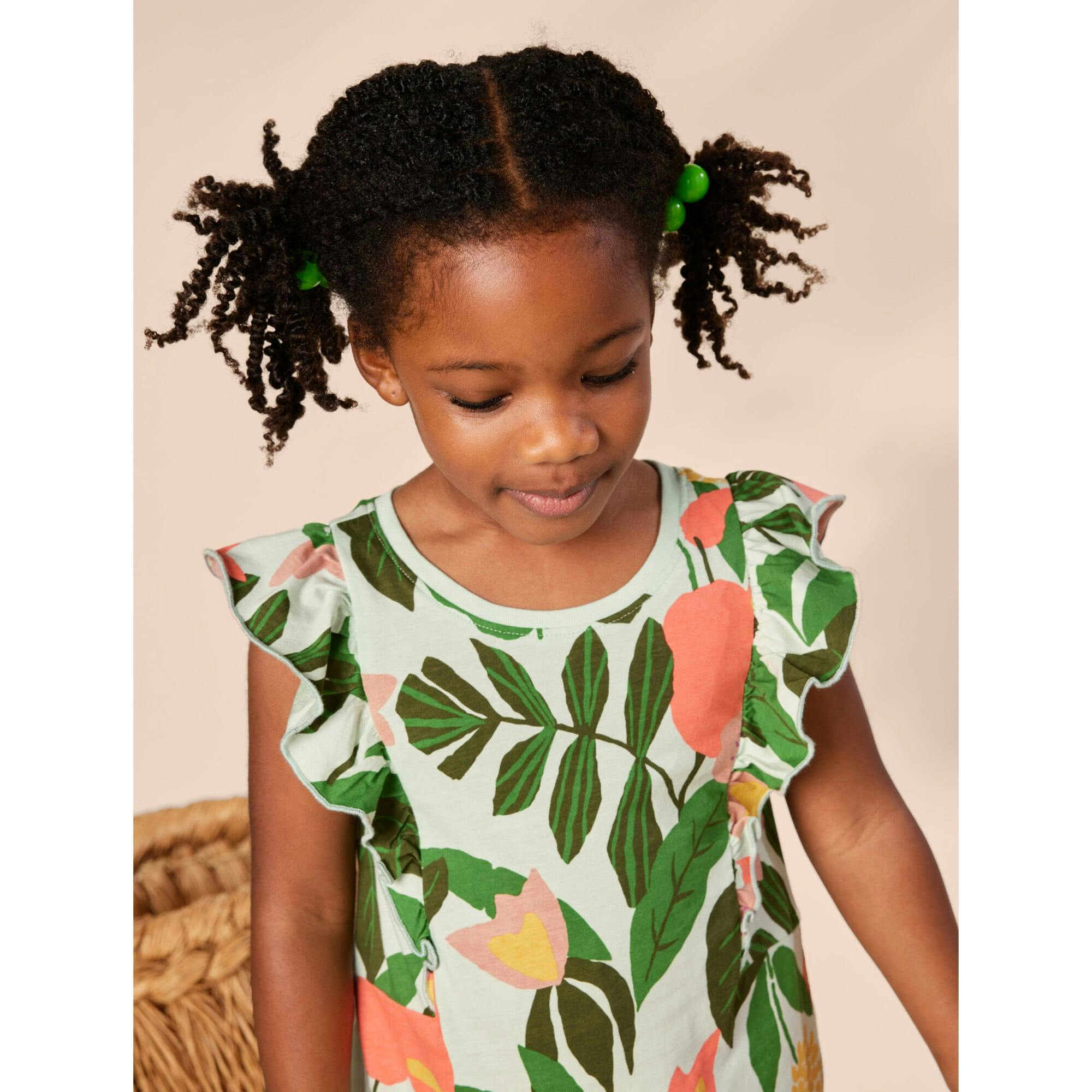Sleeveless Ruffle A-Line Dress, Multi