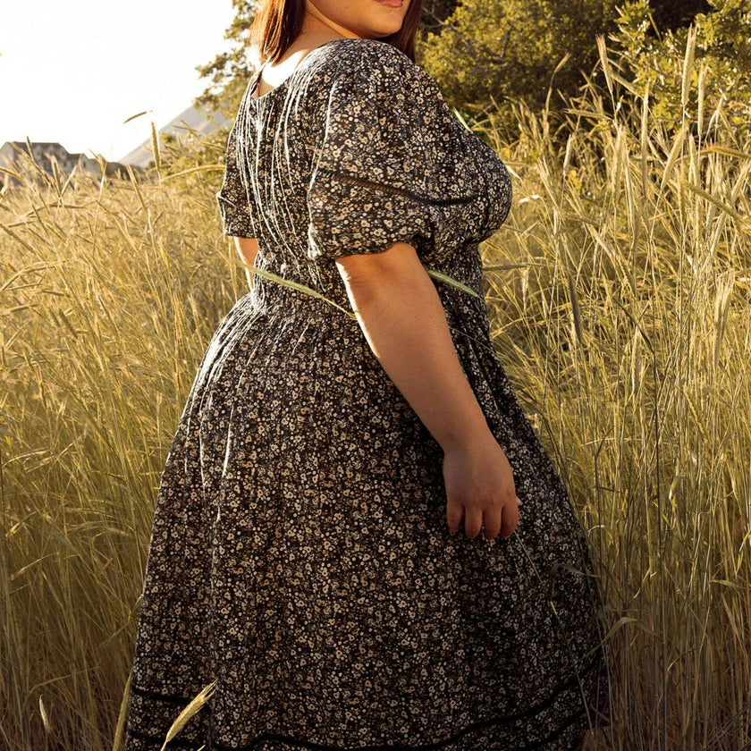 Brooklyn Dress in Navy Dainty Floral