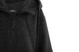 Dark Gray Half-Zip Hooded Sweatshirt