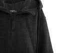 Dark Gray Half-Zip Hooded Sweatshirt