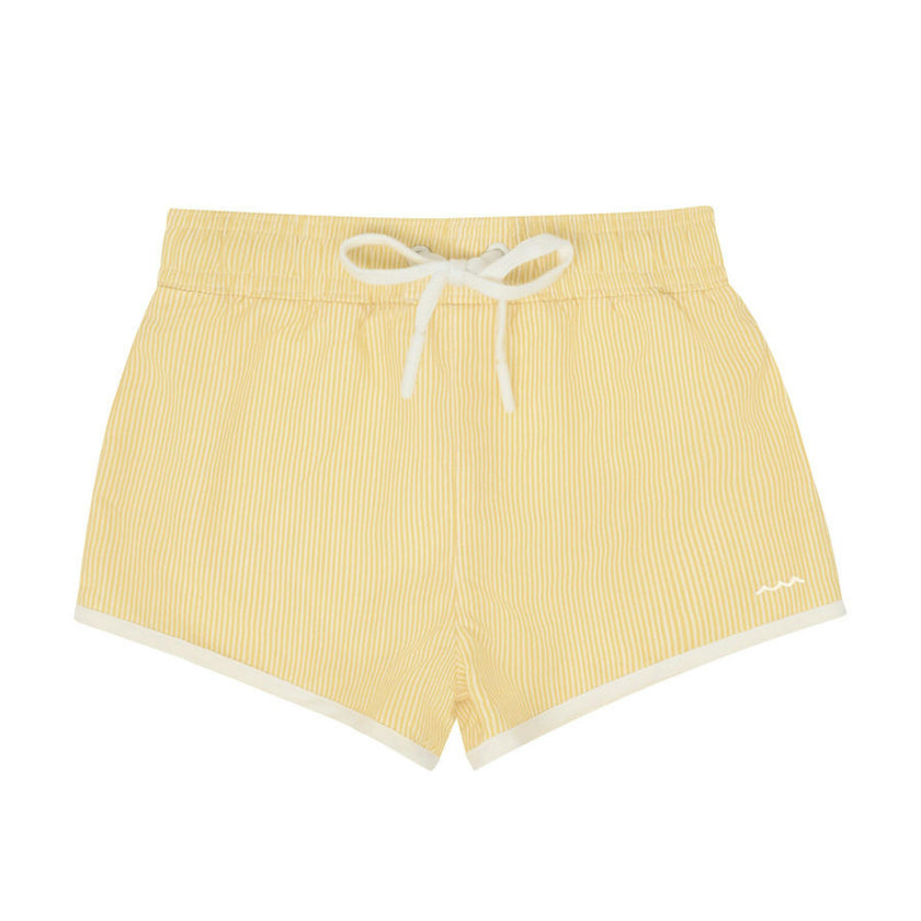 boys buttercream stripe boardie