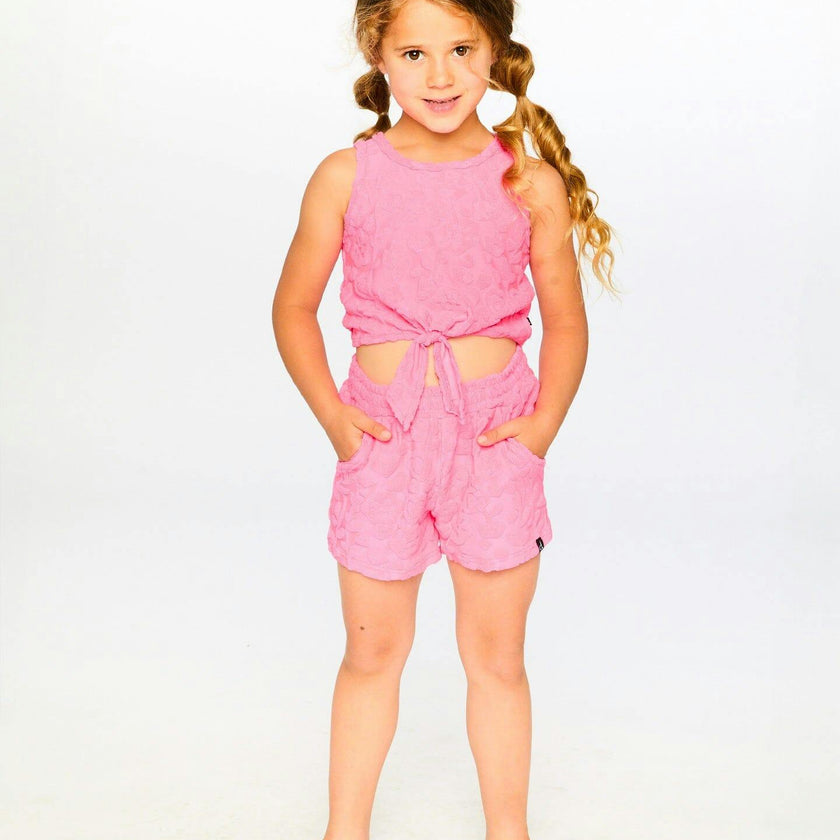 Terry Tank Top With Shorts Set