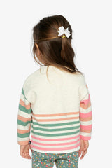 Knitted Stripe Sweater Off-White