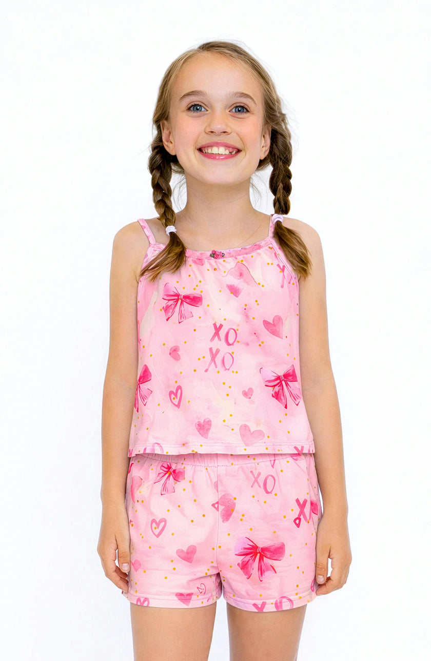 Bow Print Cami Jersey Set