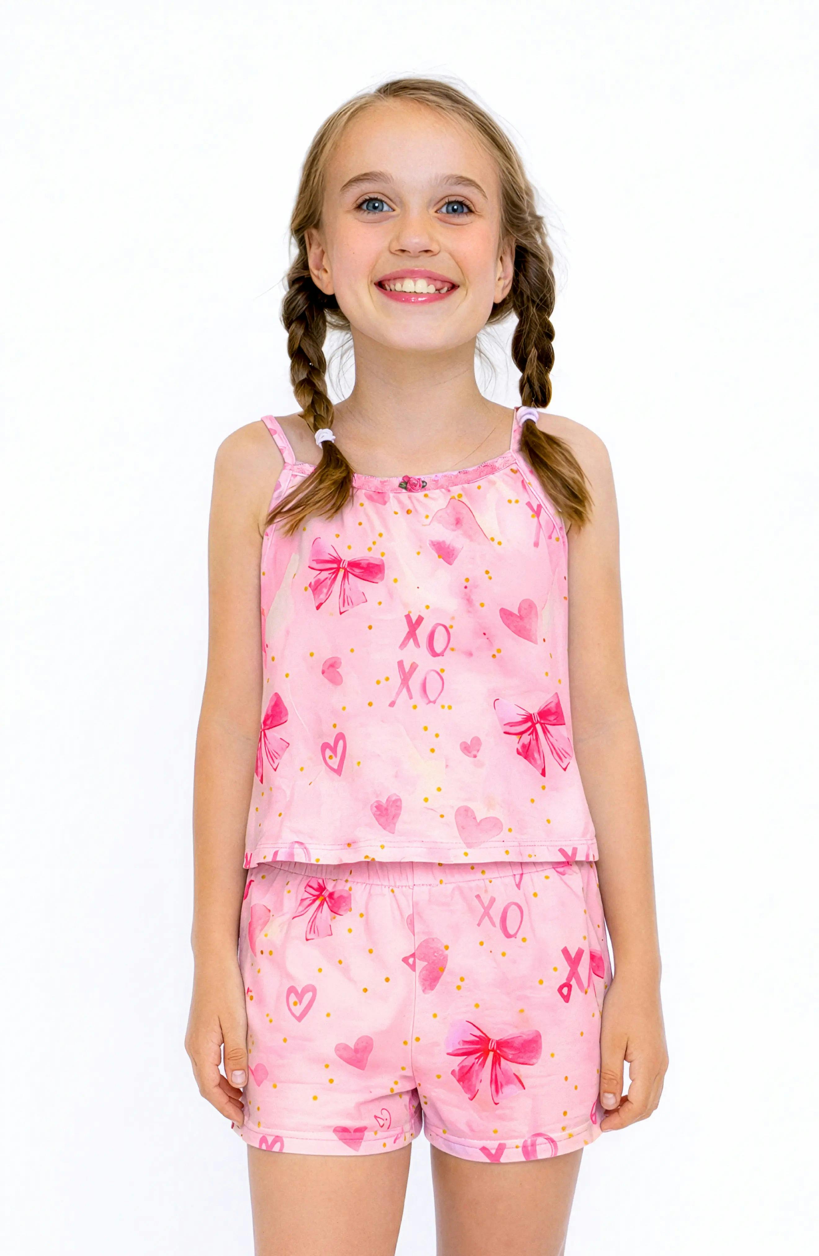 Bow Print Cami Jersey Set