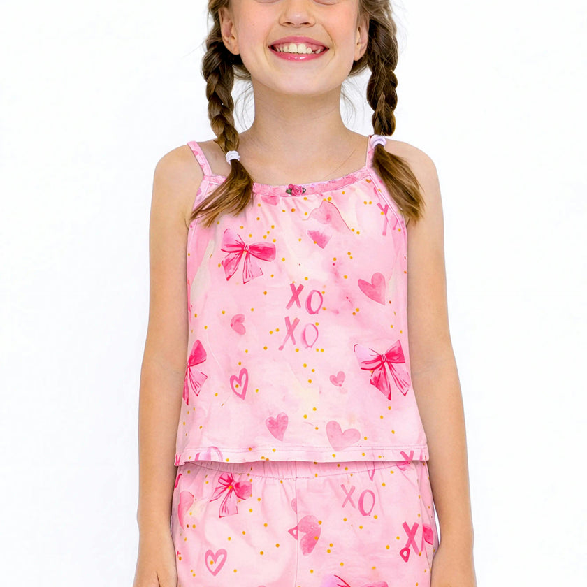 Bow Print Cami Jersey Set