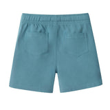 Buttondown And Linen Shorts Set | Teal Stripe