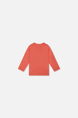 Baby Long Sleeve Organic Cotton T-Shirt Rose Orange