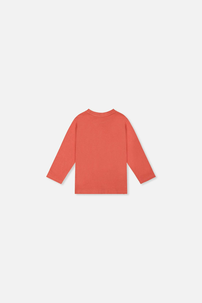 Baby Long Sleeve Organic Cotton T-Shirt Rose Orange