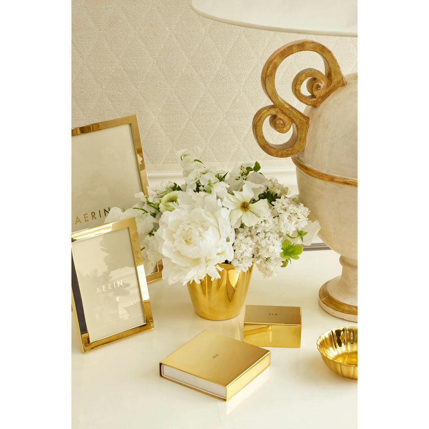 Gilded Clover Small Vase