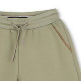 Beige Contrast Trim Shorts