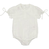 Striped Faux Tab Girls Romper