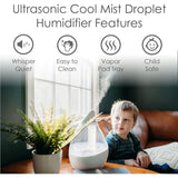 Droplet Cool-Mist Humidifier with Vapor Tray