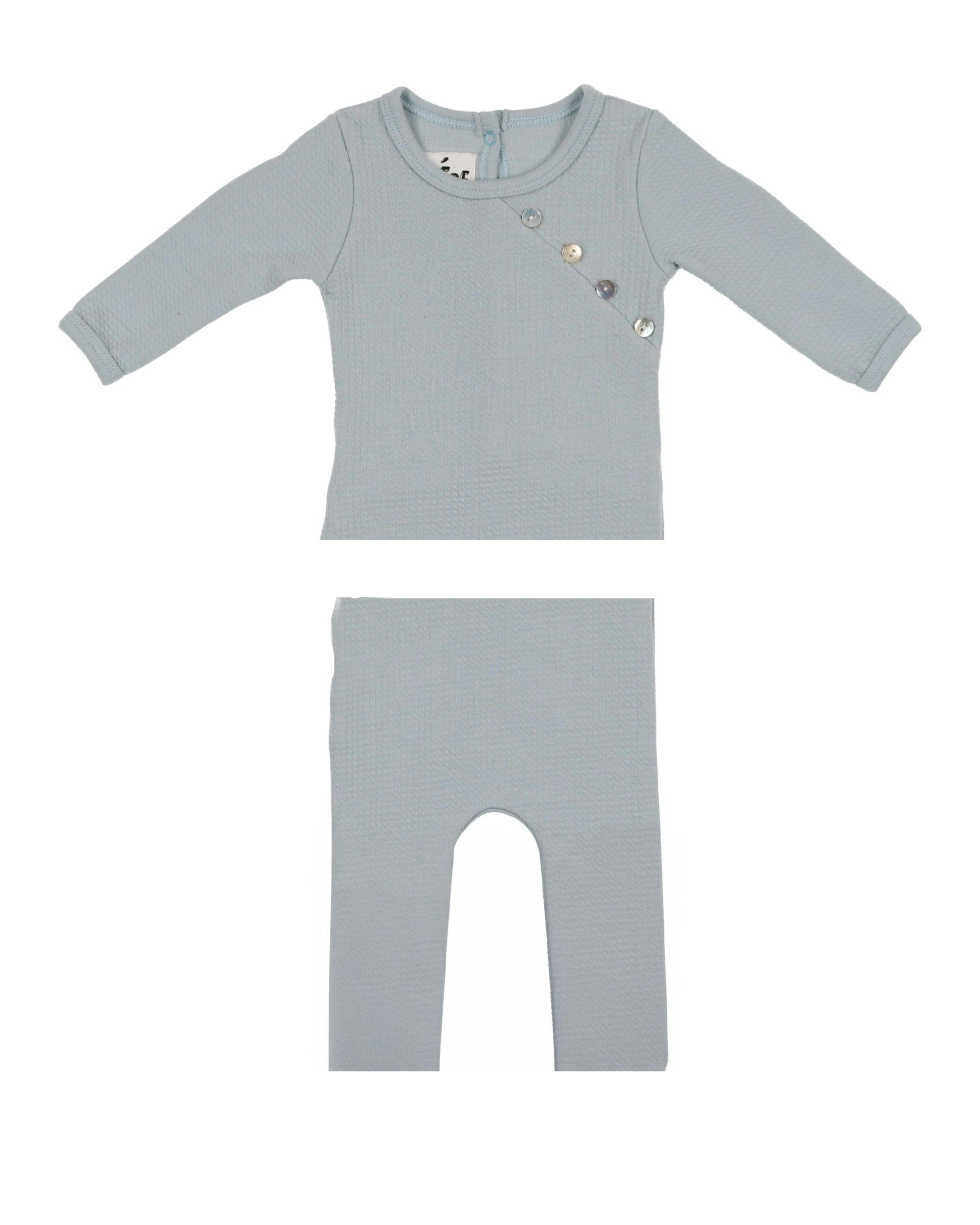 Boys Quilted Waffle 2-Piece Loungewear Set