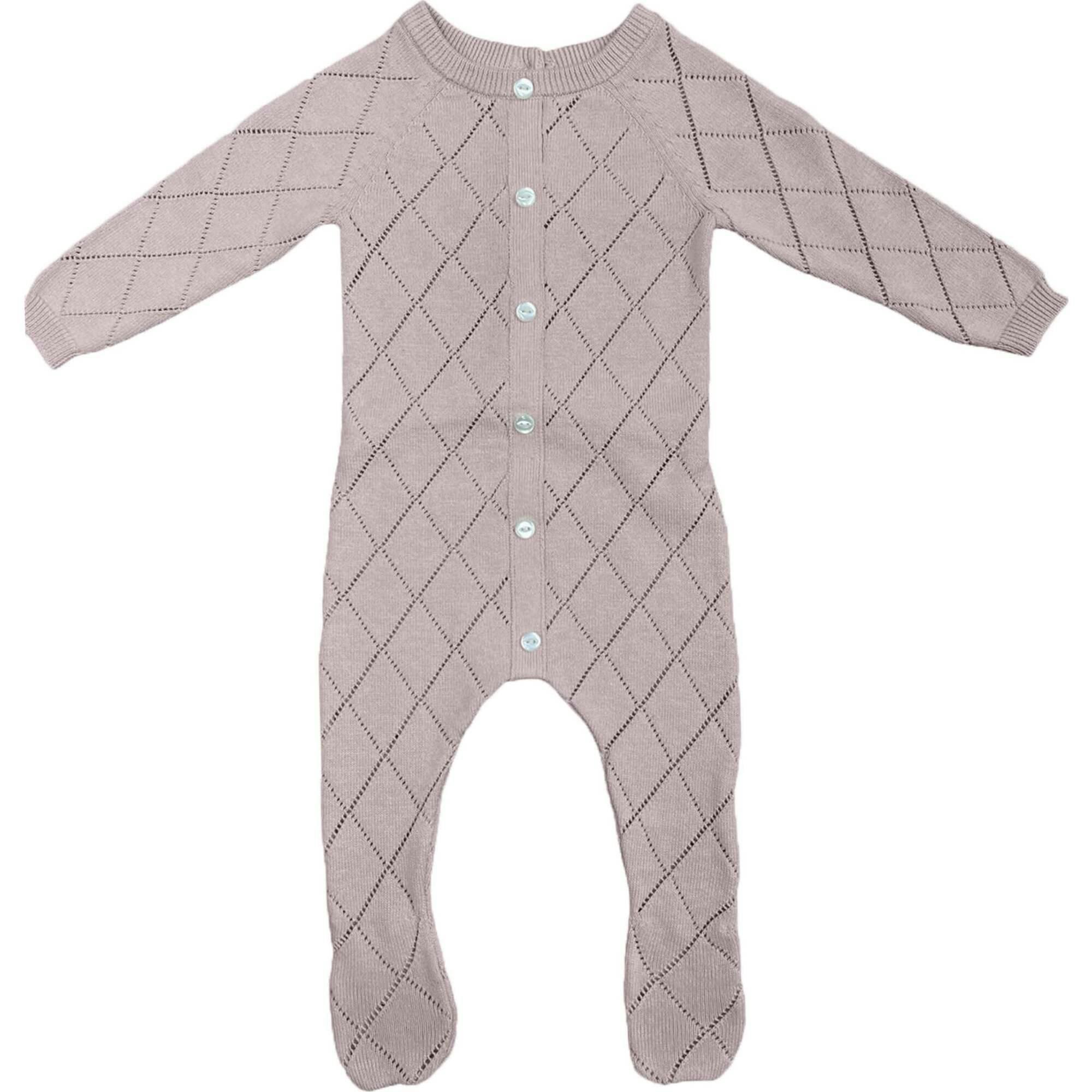 Diamond Pointelle Long Sleeve Footie