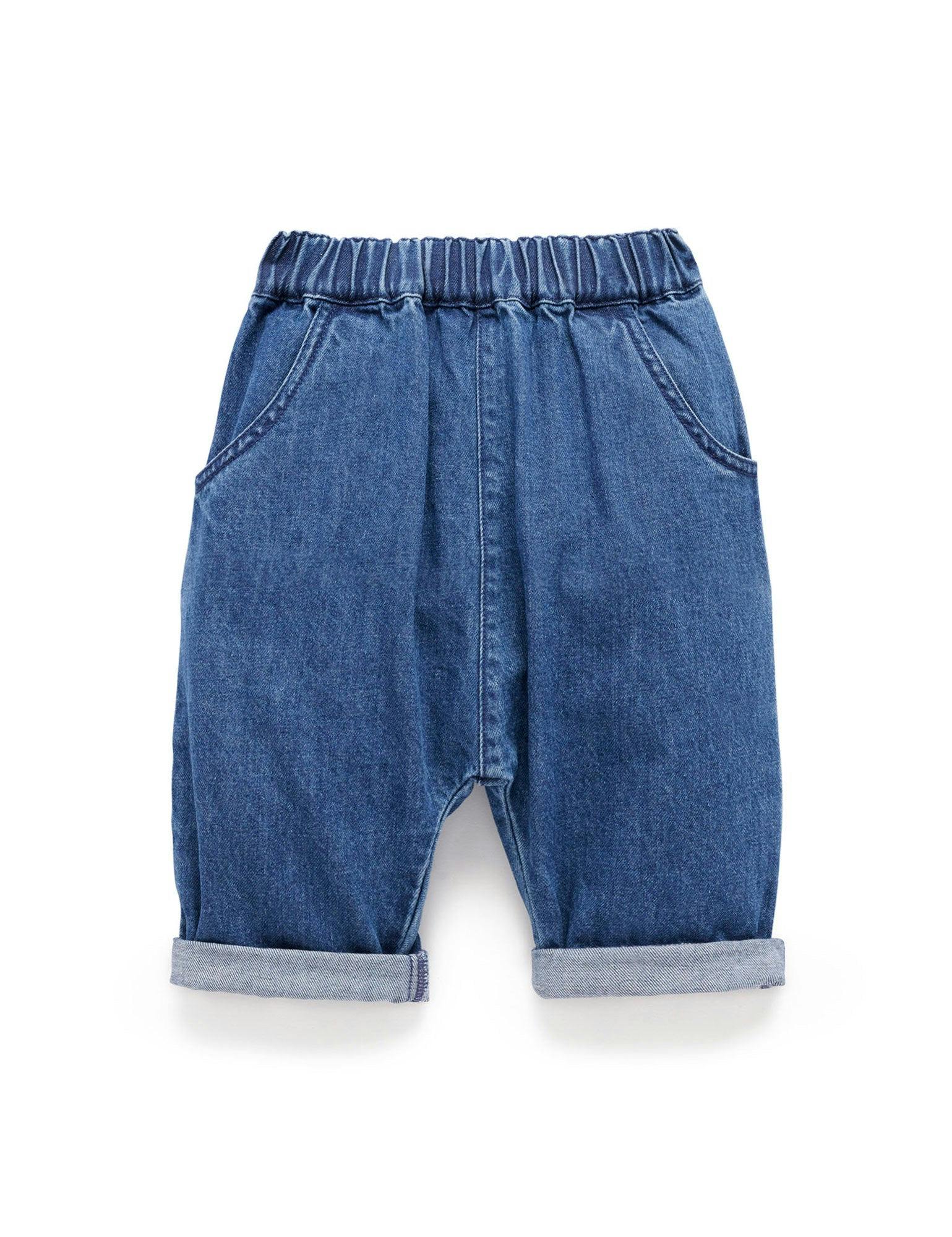 Chambray Pants Mid Denim