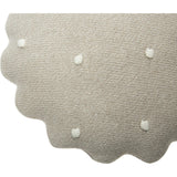 Round Knitted Biscuit Cushion