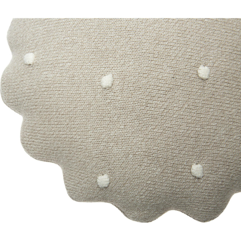 Round Knitted Biscuit Cushion