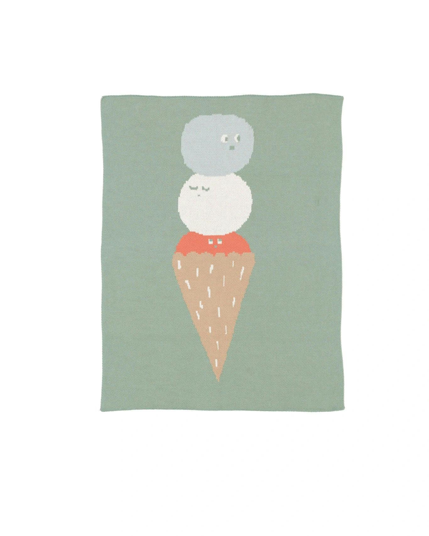 Ice Cream Knit Mini Blanket