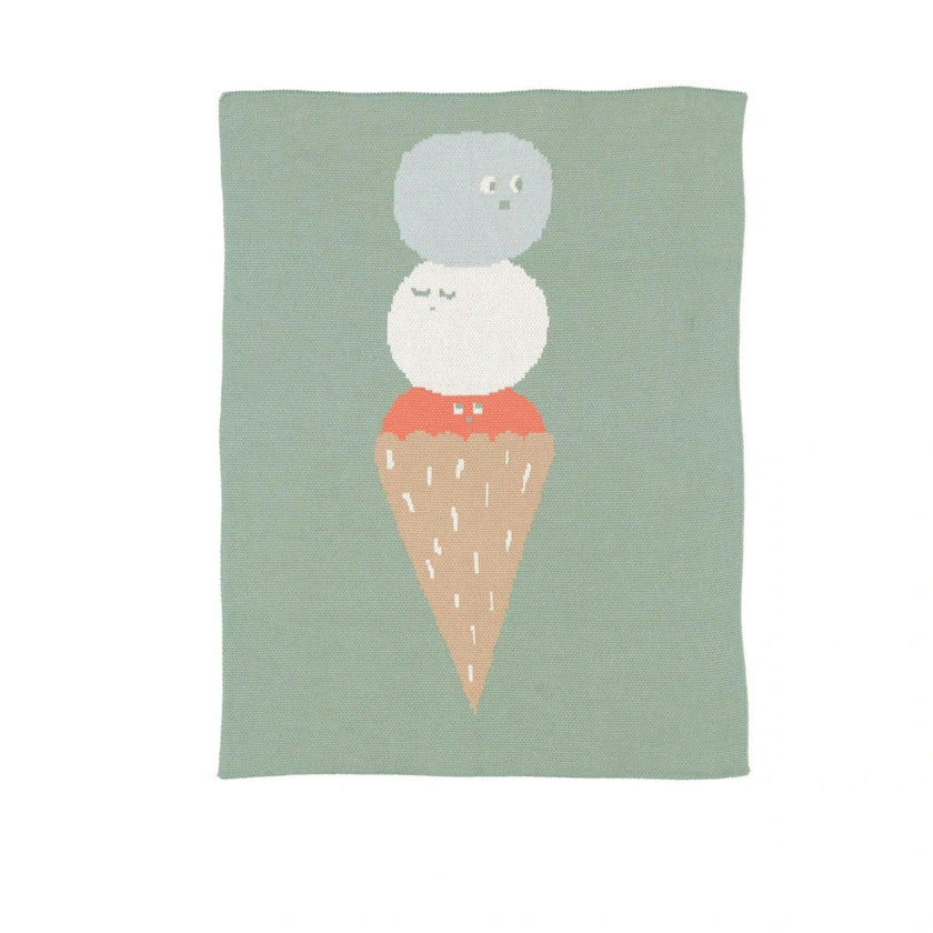 Ice Cream Knit Mini Blanket