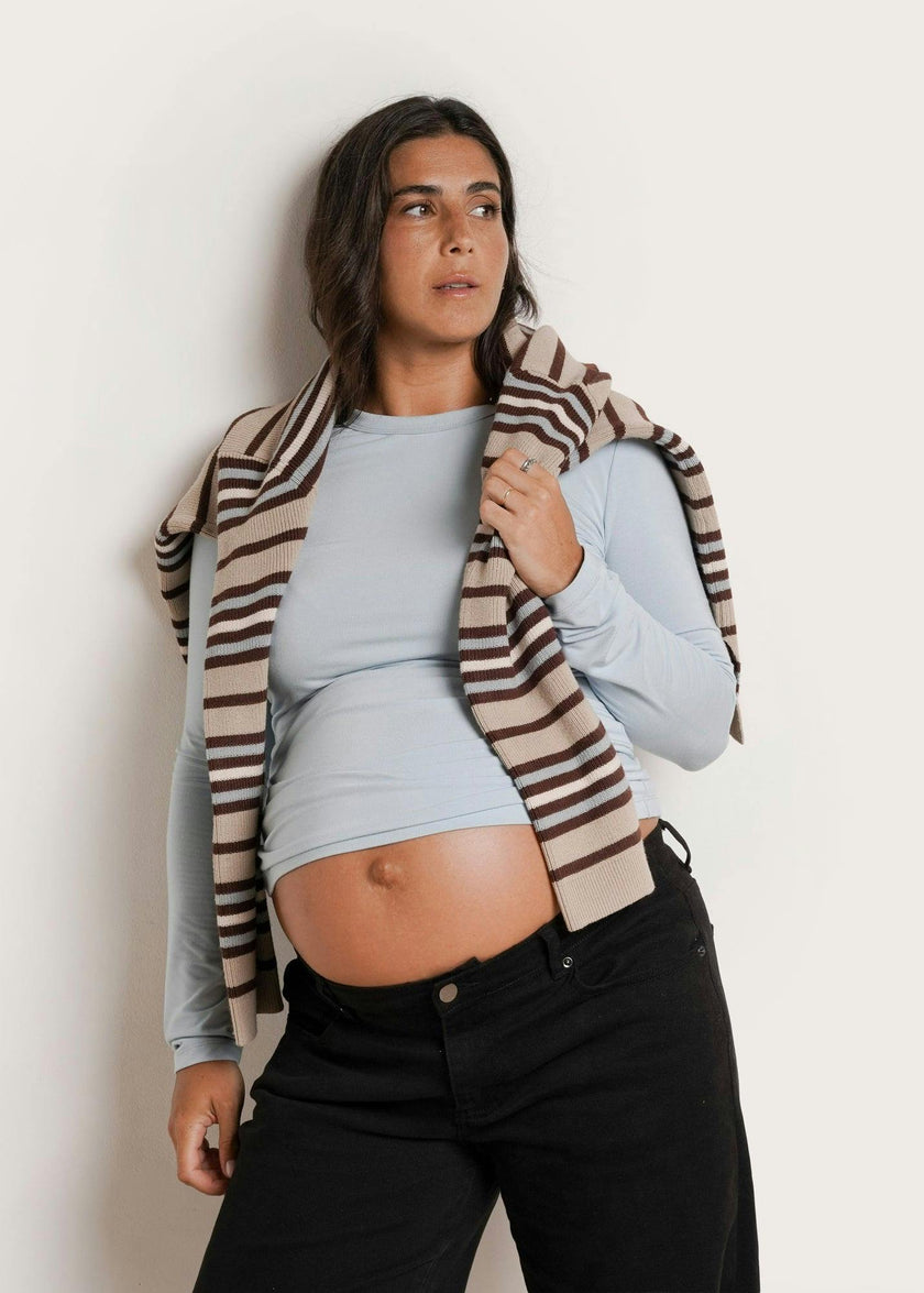 Liv Long Sleeve Maternity Crew Neck Tee