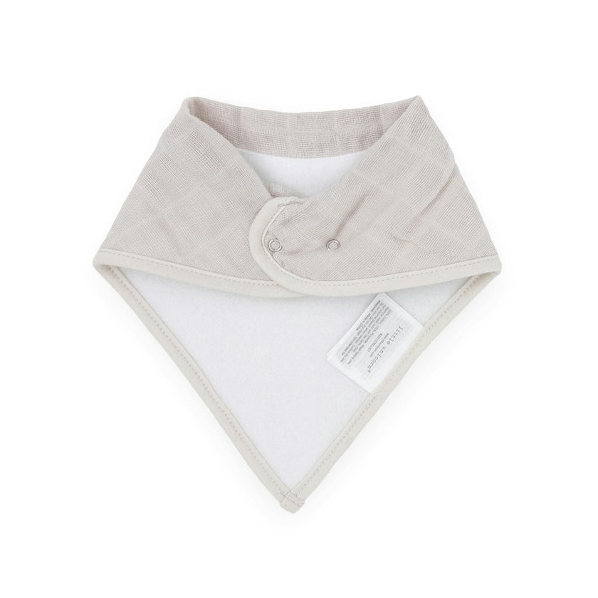 Cotton Muslin + Fleece Bandana Bib 4 Pack - Mauve Stripe