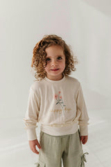 Girls Ruffle Hem Sweatshirt in Happy Days