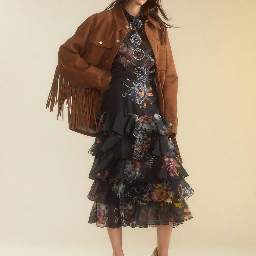 Westward Fringe Suede Jacket