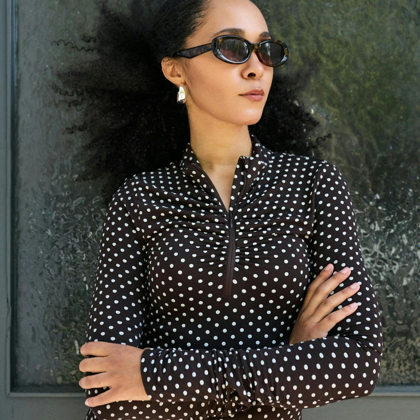 women's longsleeve – choco dots