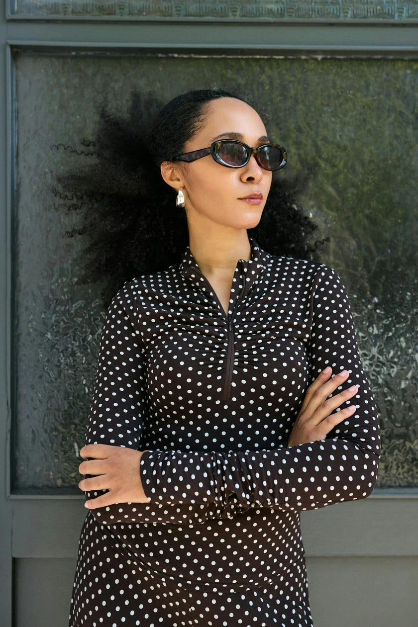 women's longsleeve – choco dots